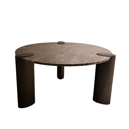 Ora Bruine Coffeetable Low Marmer Metaal 37.5x90x90 cm