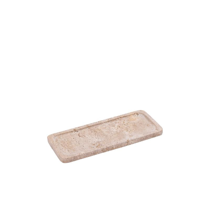 Brence Natuurlijke Travertijn Rechthoekig Dienblad Set van 2 Stuks 1.5x30x12.5 cm