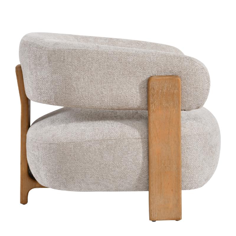 Mire Cream Fauteuil Legacy Dove Rubber Wood 72.5x88x85 cm