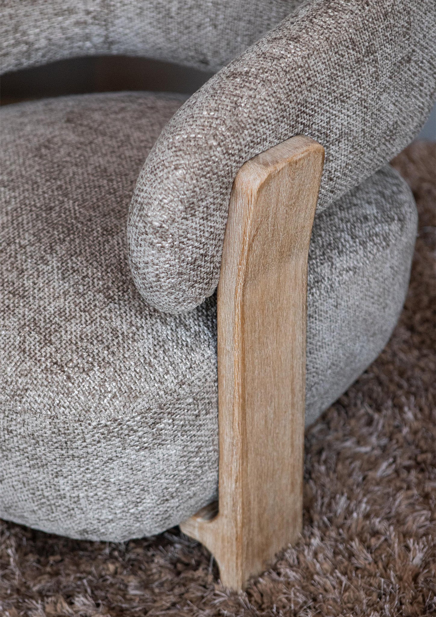 Mire Taupe Fauteuil Legacy Mink Rubber Wood 72.5x88x85 cm