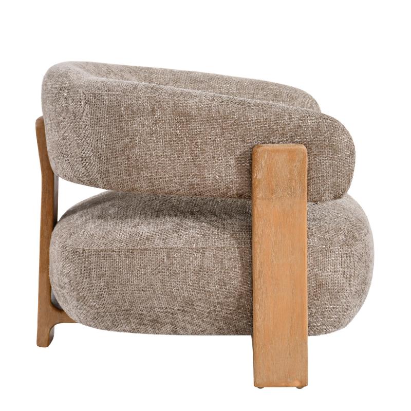 Mire Taupe Fauteuil Legacy Mink Rubber Wood 72.5x88x85 cm