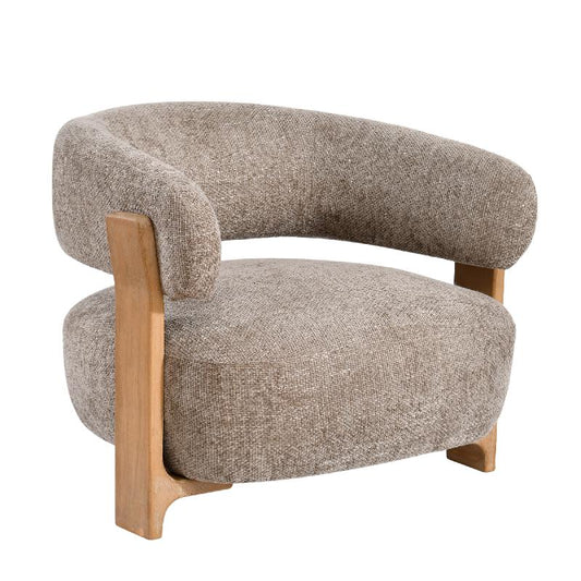 Mire Taupe Fauteuil Legacy Mink Rubber Wood 72.5x88x85 cm
