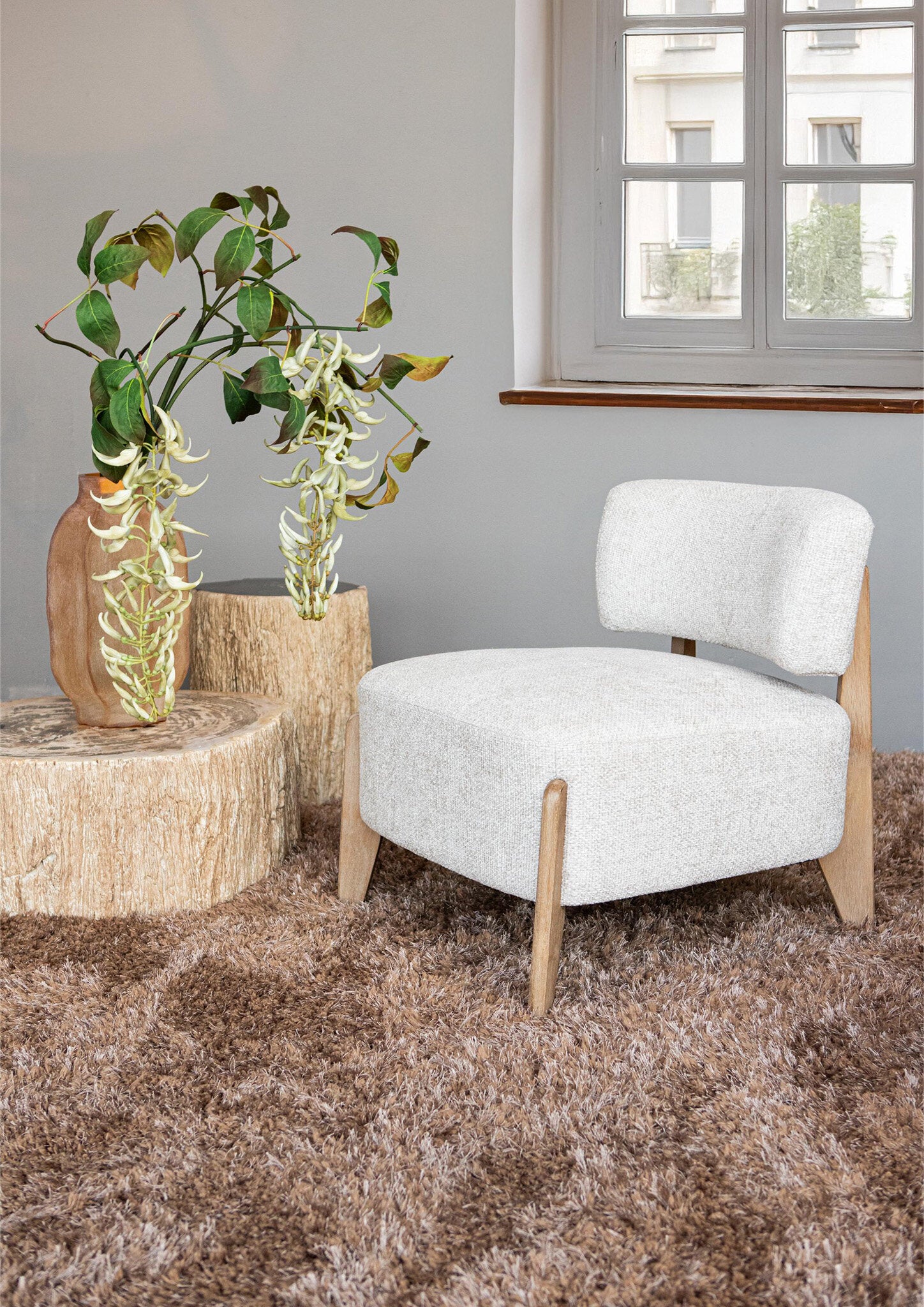 Vale Fauteuil Legacy 15 Dove Rubberhout 75x73x66.5 cm