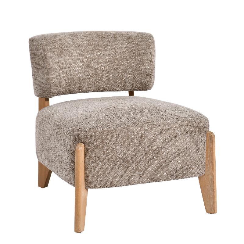 Vale Taupe Fauteuil Legacy 3 Mink Rubberhout 75x73x66.5 cm
