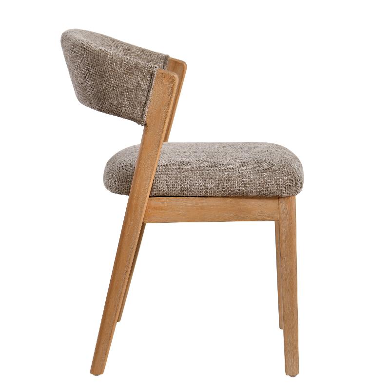 Kael Cream Fauteuil Legacy 15 Dove Rubberhout Set van 2 Stuks 80x58x51.5 cm