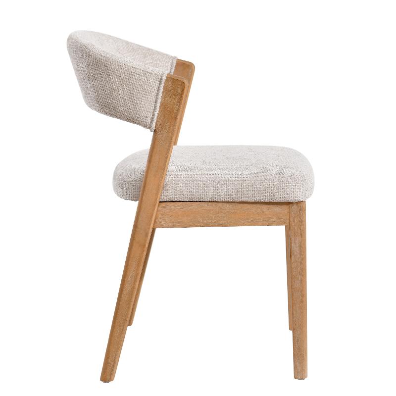 Kael Taupe Fauteuil Legacy 3 Mink Rubber Wood Set van 2 80x58x51.5 cm