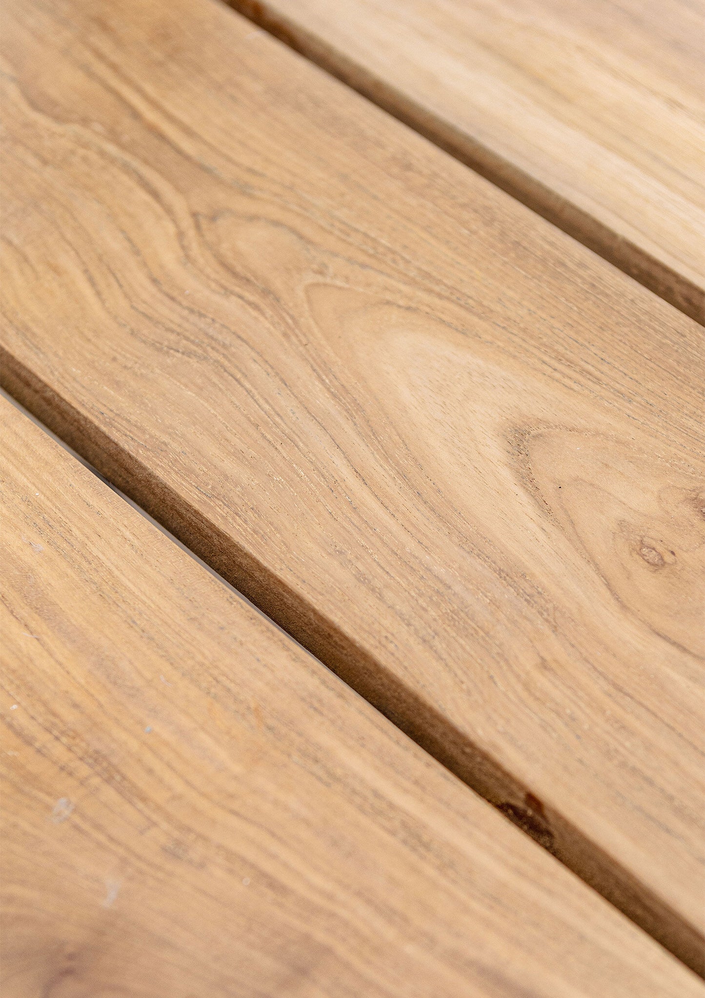 Tiera Naturel Eetkamerstoel Teak Set van 2 76x56x51 cm