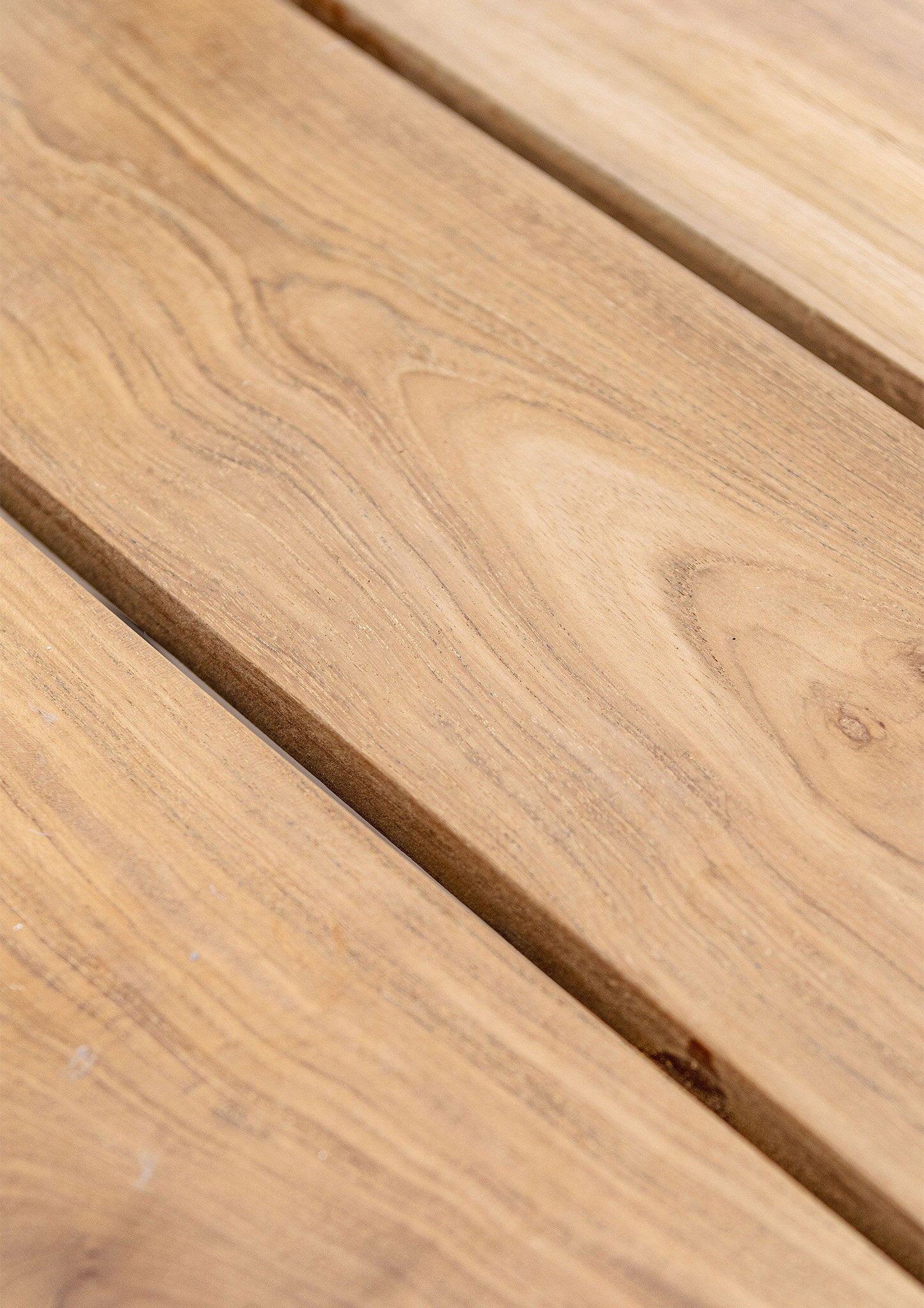 Tiera Naturel Eetkamerstoel Teak Set van 2 76x56x51 cm