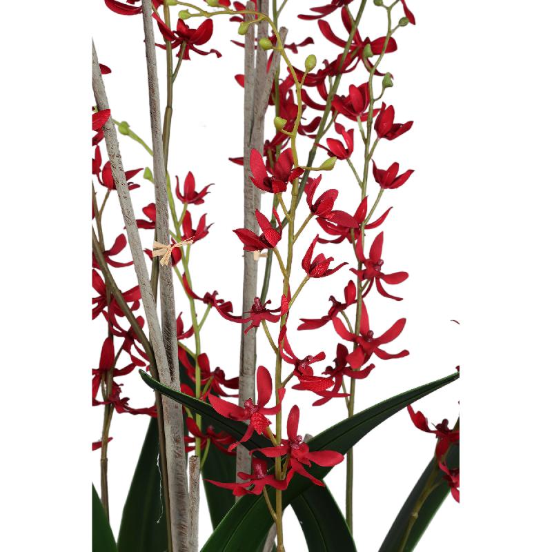 Orchid Flower Roze Renanthera Orchidee In Glazen Vaas 114x35x35 cm