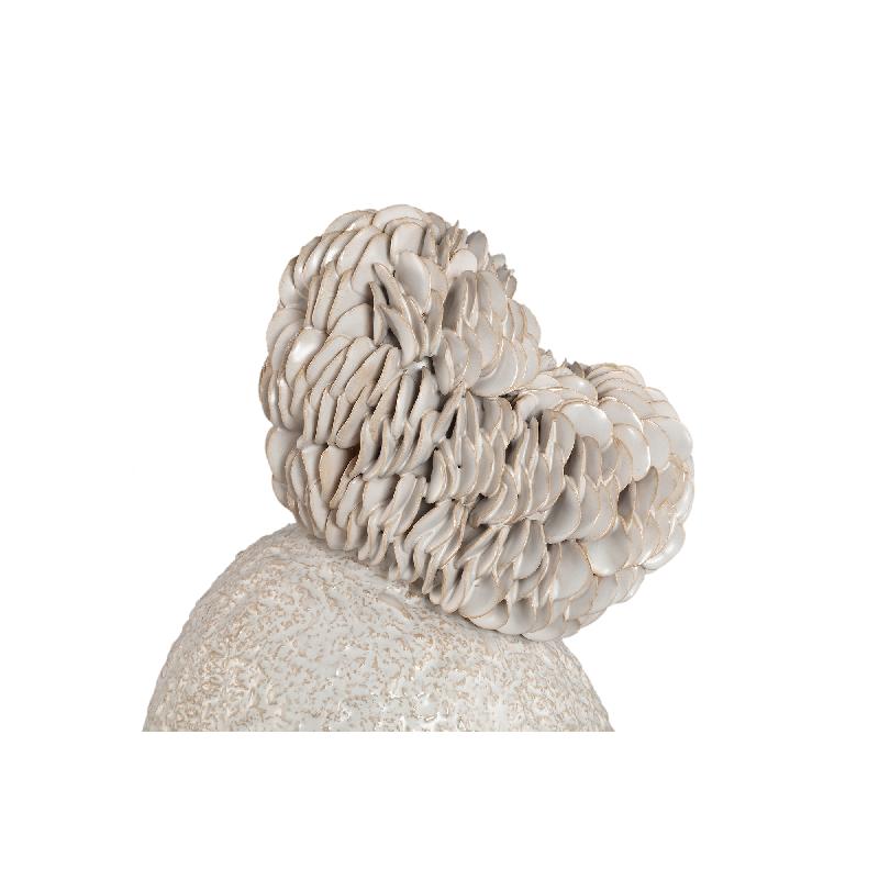 Jayse Crème Keramische Beeld Onregelmatige Vorm B 39x22.5x20 cm
