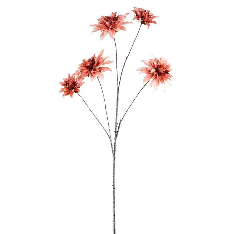 Dahlia Flower Perzik Bloementak Set van 12 Stuks 34x111x34 cm
