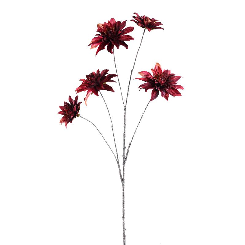 Dahlia Flower Bourgondische Bloem Set van 12 Stuks 34x111x34 cm