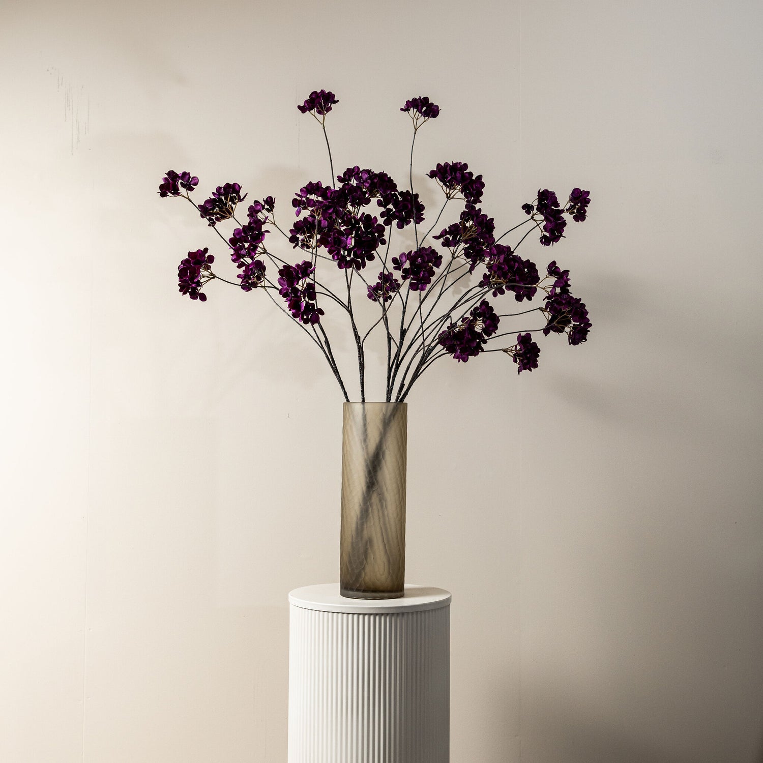 Hydrangea Flower Paarse Hortensia Spray - Set van 6 Stuks 39x114x39 cm