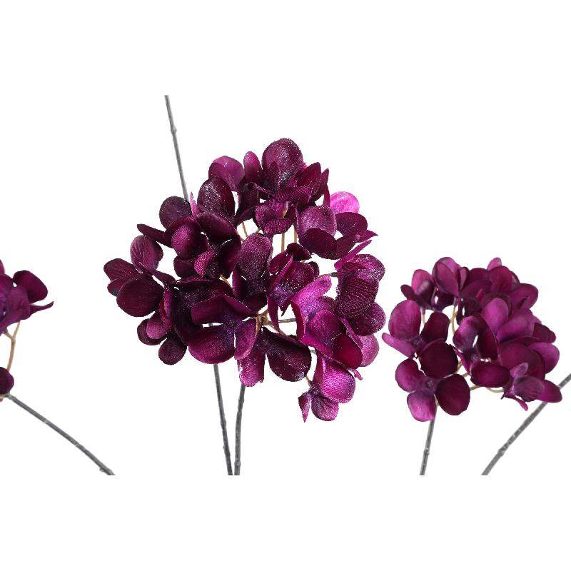 Hydrangea Flower Paarse Hortensia Spray - Set van 6 Stuks 39x114x39 cm
