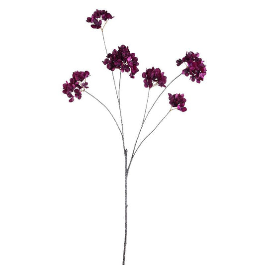 Hydrangea Flower Paarse Hortensia Spray - Set van 6 Stuks 39x114x39 cm