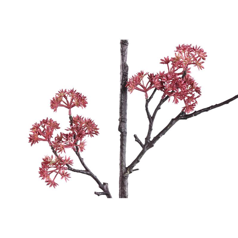 Twig Plant Roze Kornoelje Spray Set van 6 Stuks 110x45x8 cm
