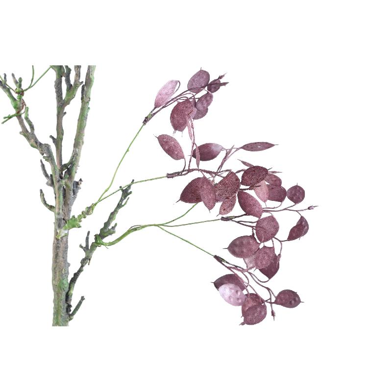 Leaves Plant Paarse Kunstplant Spray Set van 6 Stuks 120x36x8 cm