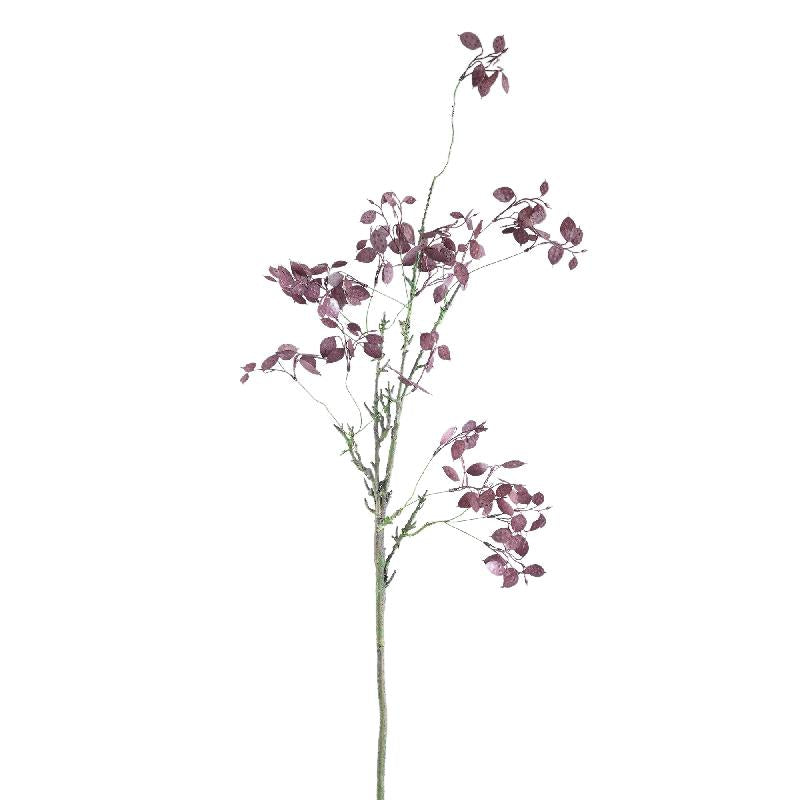 Leaves Plant Paarse Kunstplant Spray Set van 6 Stuks 120x36x8 cm