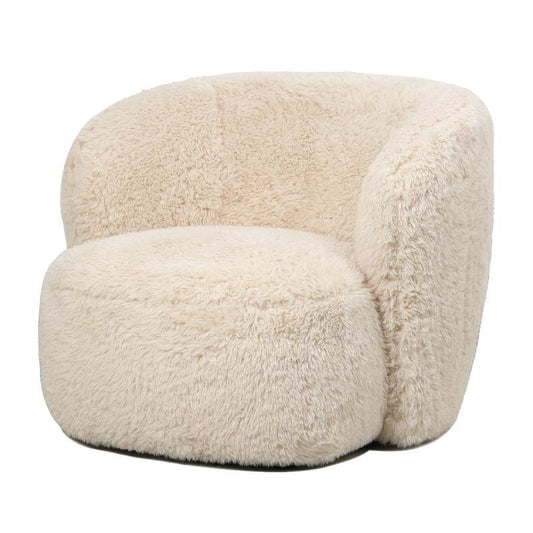 Aphrodite Fauteuil Small Fur Beige 75x88x87 cm