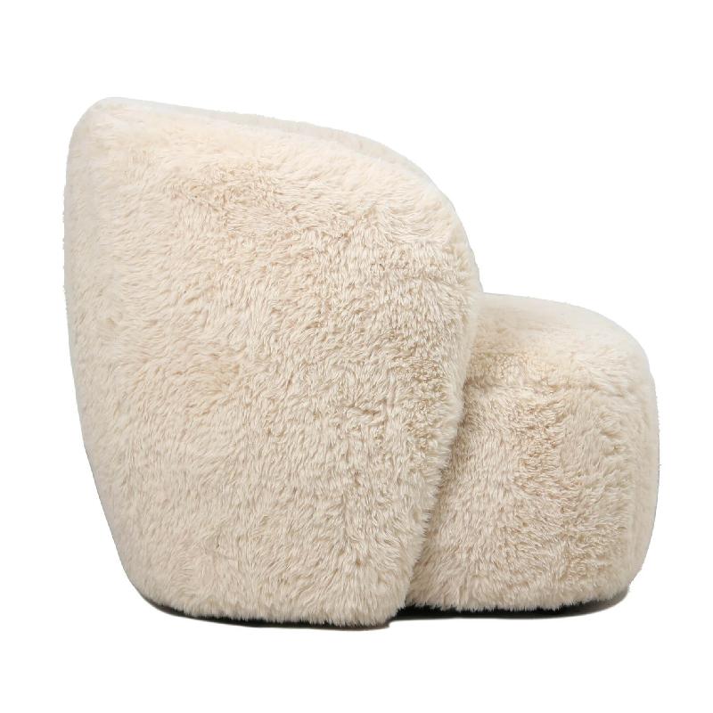 Aphrodite Fauteuil Small Fur Beige 75x88x87 cm