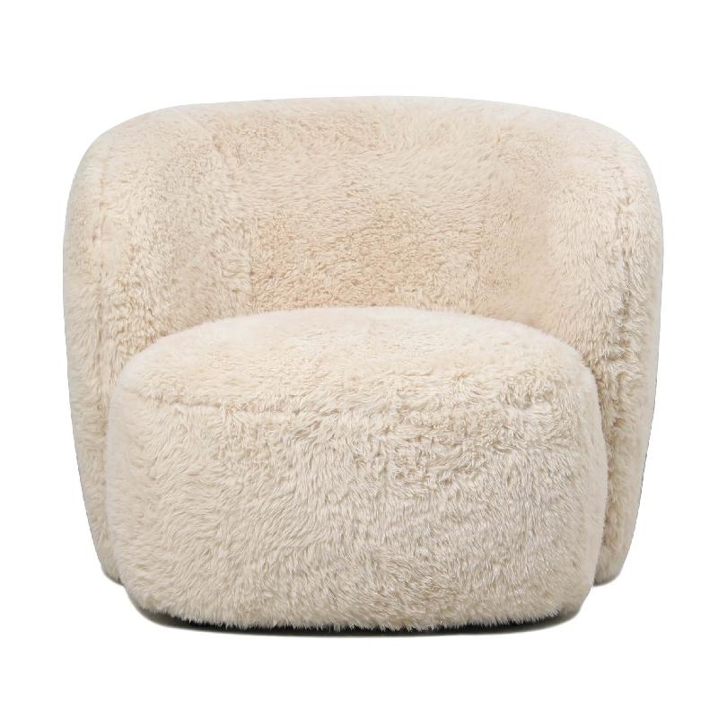 Aphrodite Fauteuil Small Fur Beige 75x88x87 cm