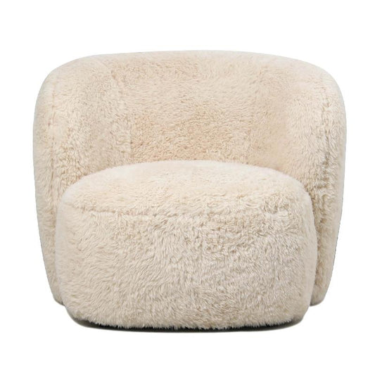 Aphrodite Fauteuil Small Fur Beige 75x88x87 cm