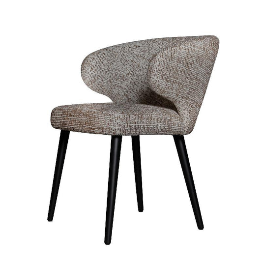 Fiori Beige Eetstoel Met Zwarte Poten 80x57x56 cm