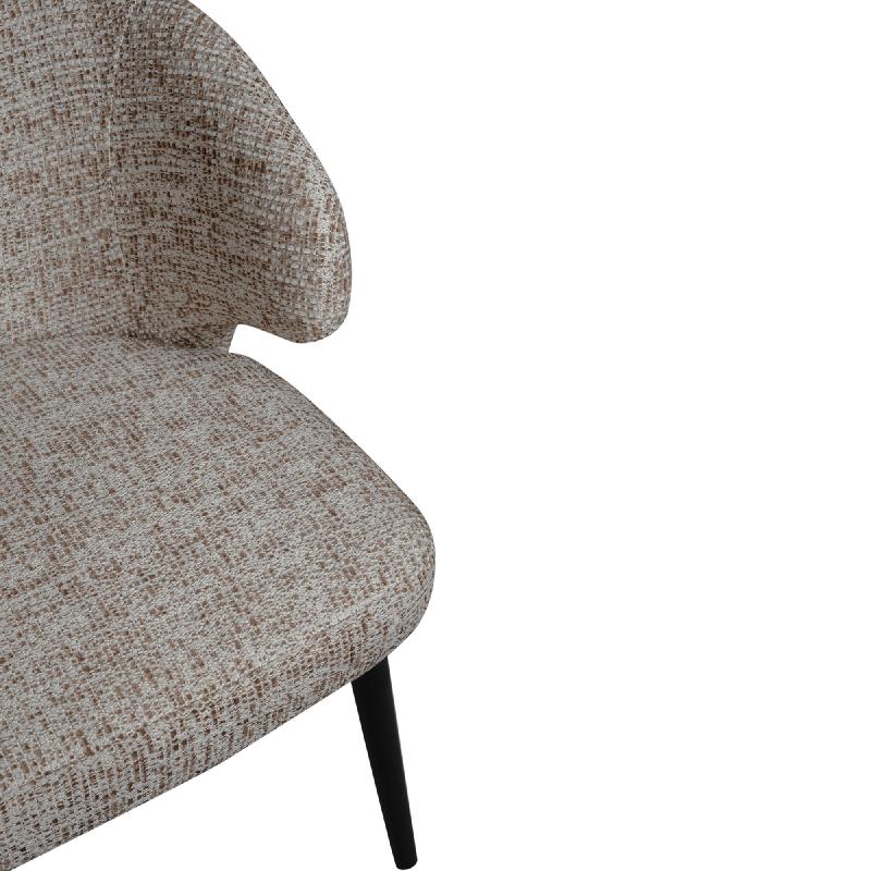 Fiori Beige Eetstoel Met Zwarte Poten 80x57x56 cm