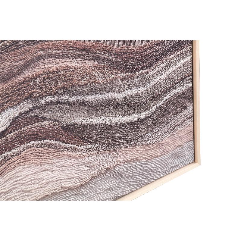 Kirti Zandkleurig Vierkant Wandpaneel met Textiel 82x82x5 cm