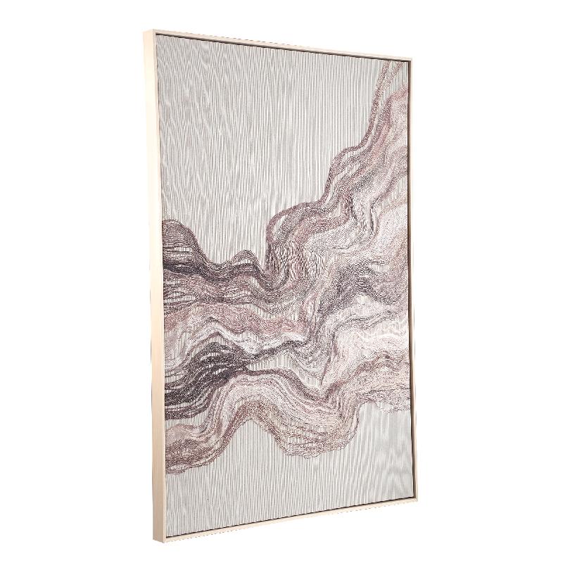 Kirti Zand Ingelijst Rechthoekig Canvas Wandpaneel Textiel 122x82x5 cm
