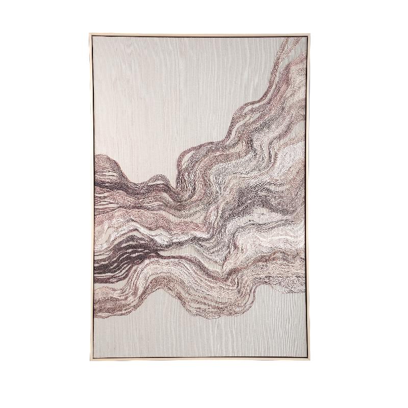 Kirti Zand Ingelijst Rechthoekig Canvas Wandpaneel Textiel 122x82x5 cm
