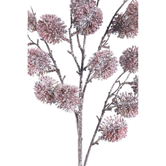 Twig Plant Roze Pom Pom Spray - Set van 12 91x50x32 cm