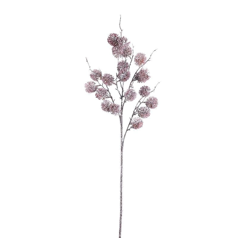 Twig Plant Roze Pom Pom Spray - Set van 12 91x50x32 cm