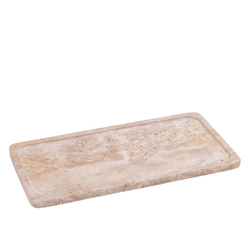 Brence Natuurlijke Travertijn Rechthoekige Schaal XL 1.5x42x21 cm