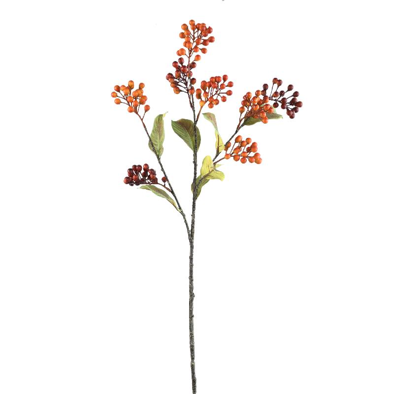Berry Plant Rode Crape Myrtle Blad met Bessen Spray - Set van 6 Stuks 78x31x42 cm