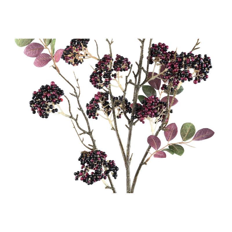 Berry Plant Bruin Bessentak Met Bladeren - Set van 12 93x44x32 cm