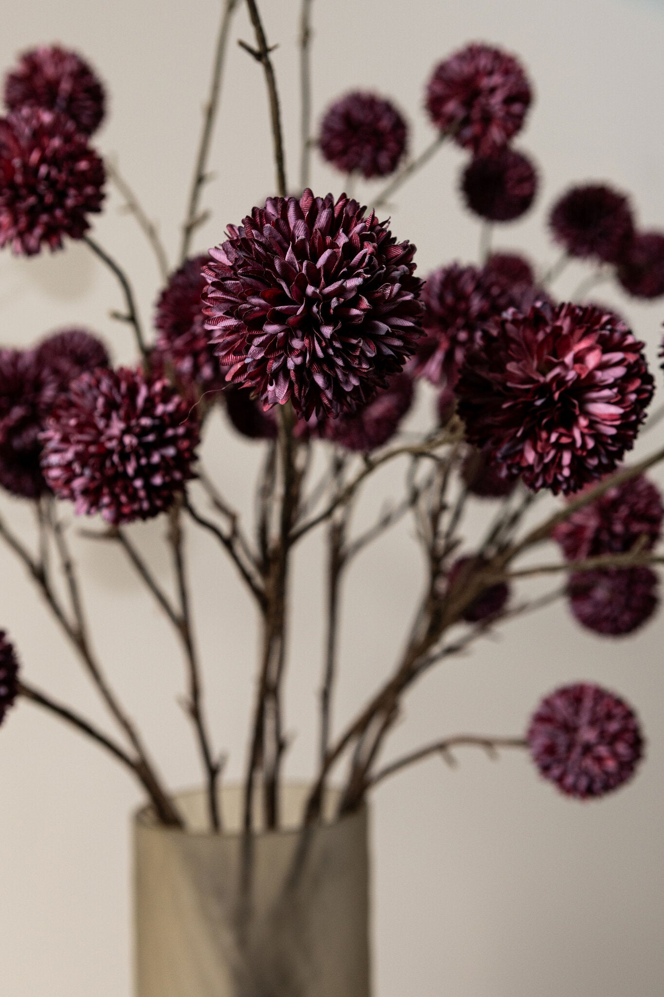 Garden Flower Rode Chrysant Bolspray - Set van 6 89x45x20 cm