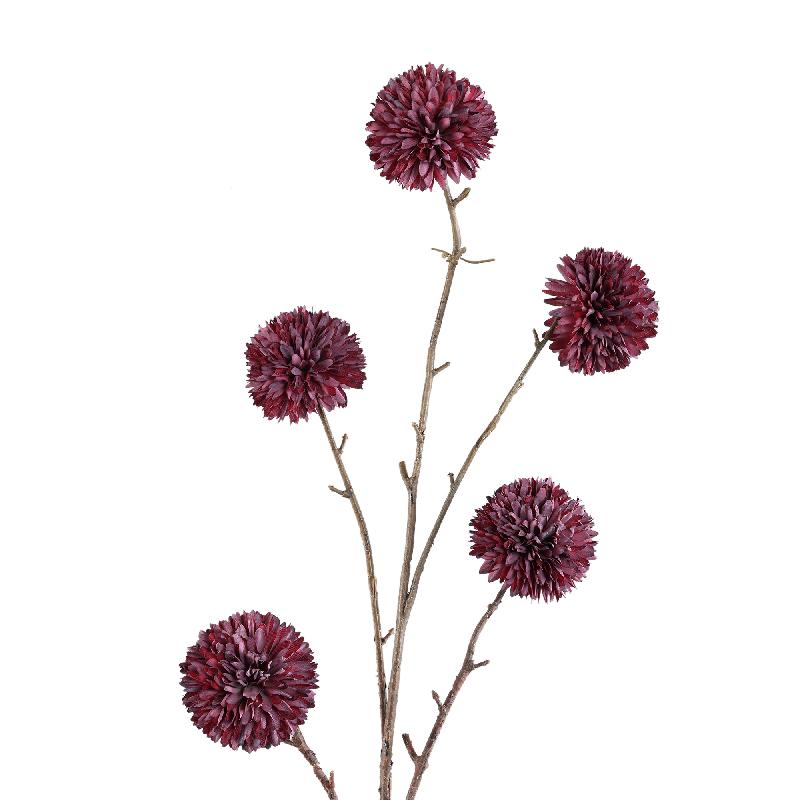 Garden Flower Rode Chrysant Bolspray - Set van 6 89x45x20 cm