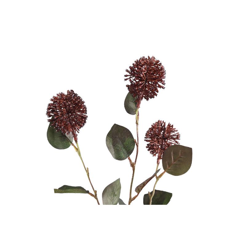 Twig Plant Bruine Rambutan Spray Met Bladeren - Set van 12 97x45x27 cm