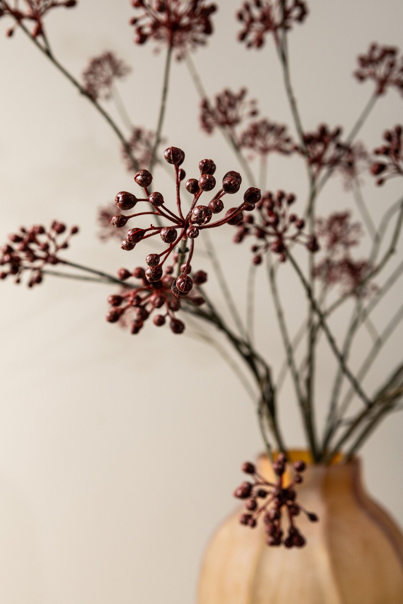 Berry Plant Bourgondische Viburnum Berry Spray - Set van 12 113x63x36 cm