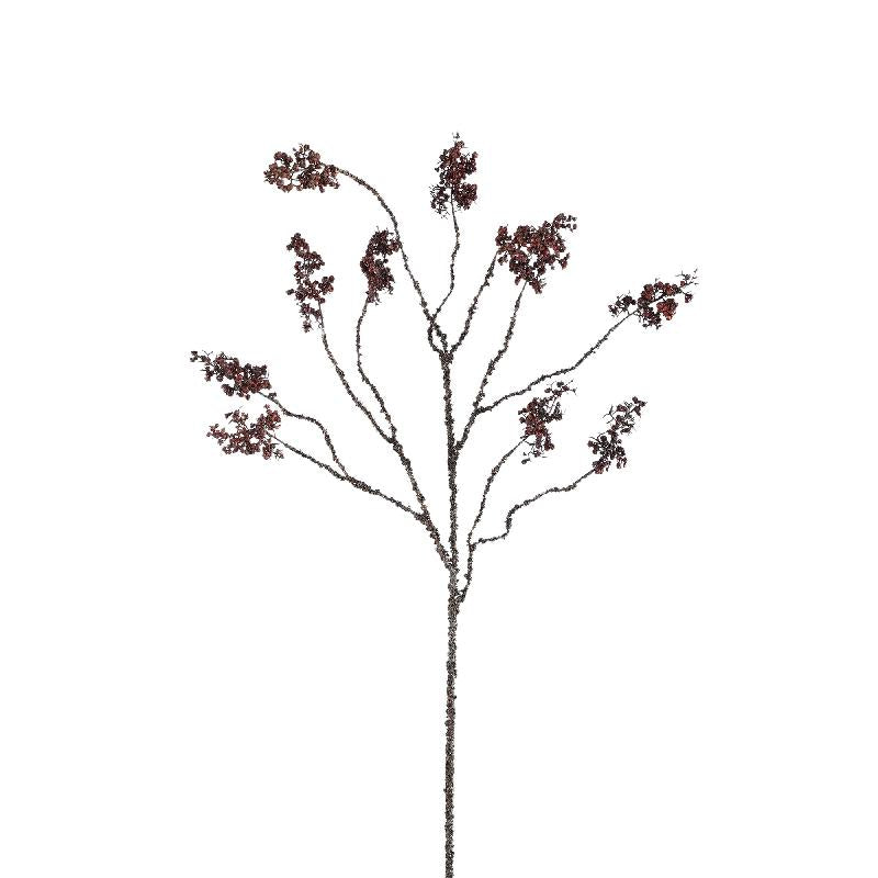 Berry Plant Bruin Gedroogde Look Berry Spray Set van 6 Stuks 106x67x41 cm