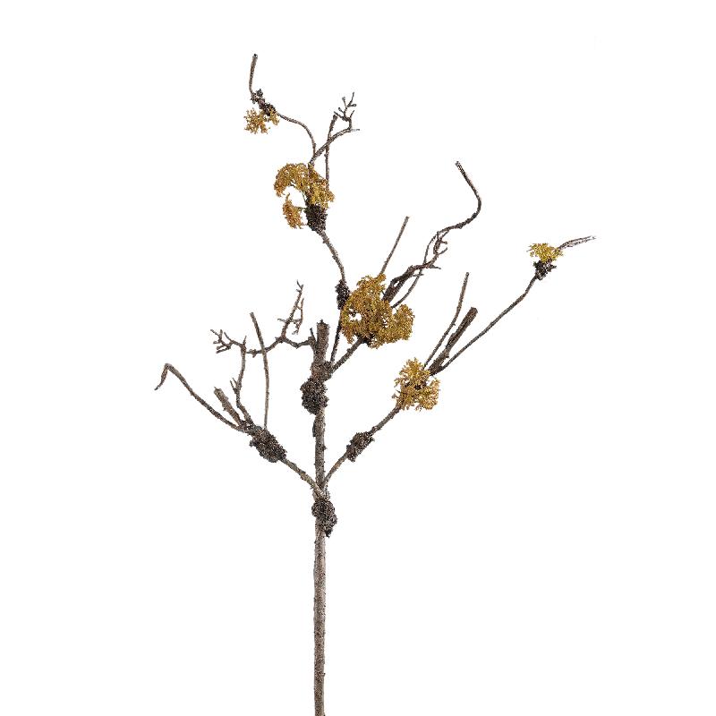 Twig Plant Bruine Tak Met Mos - Set van 6 Stuks 90x55x40 cm