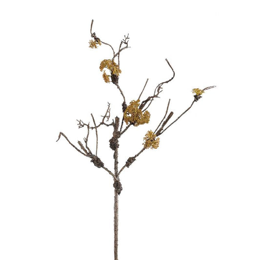 Twig Plant Bruine Tak Met Mos - Set van 6 Stuks 90x55x40 cm