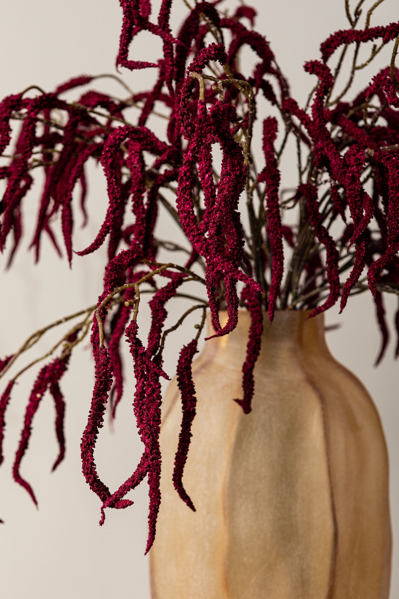 Twig Plant Burgundy Amaranthus Spray - Set van 12 71x36x31 cm