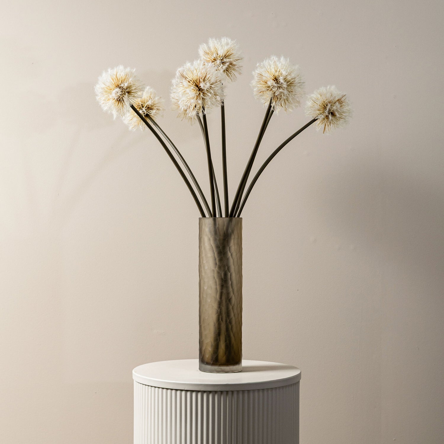 Twig Plant Crème Paardenbloem Stengel - Set van 12 75x12x12 cm