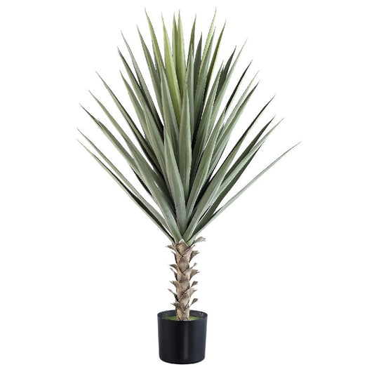 Leaves Plant Yucca In Zwarte Pot 118x82x82 cm