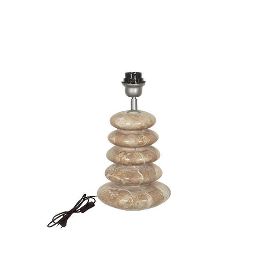 Inisha Beige Marmeren Gelaagde Tafellamp Voet 23x19x19 cm