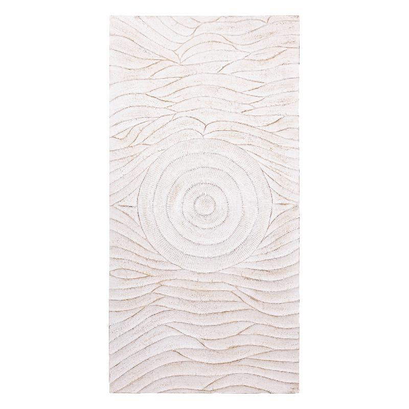 Jazel Ecru MDF Wandpaneel Cirkelgolfpatroon L 200x100x5 cm
