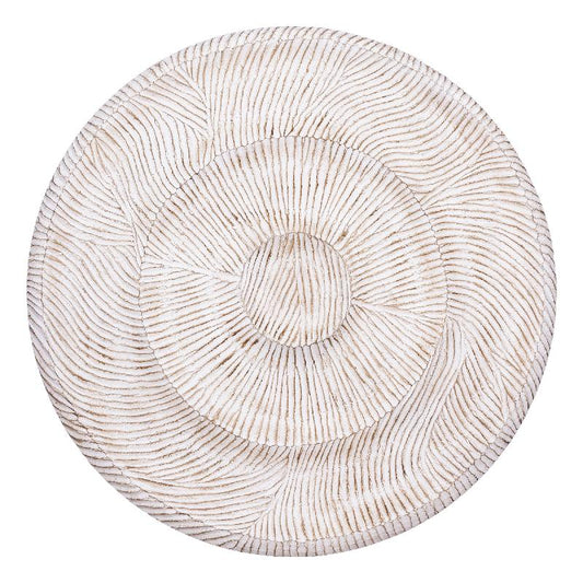 Zoelle Gebroken Wit MDF Wandpaneel met Gesneden Cirkel Groot 120x120x5 cm