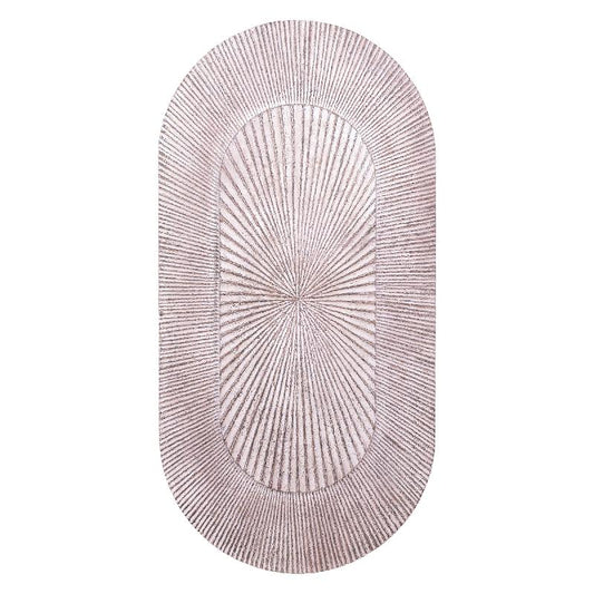 Dishita Crème MDF Wandpaneel Geribfeld Dubbele Ovaal 160x80x5 cm